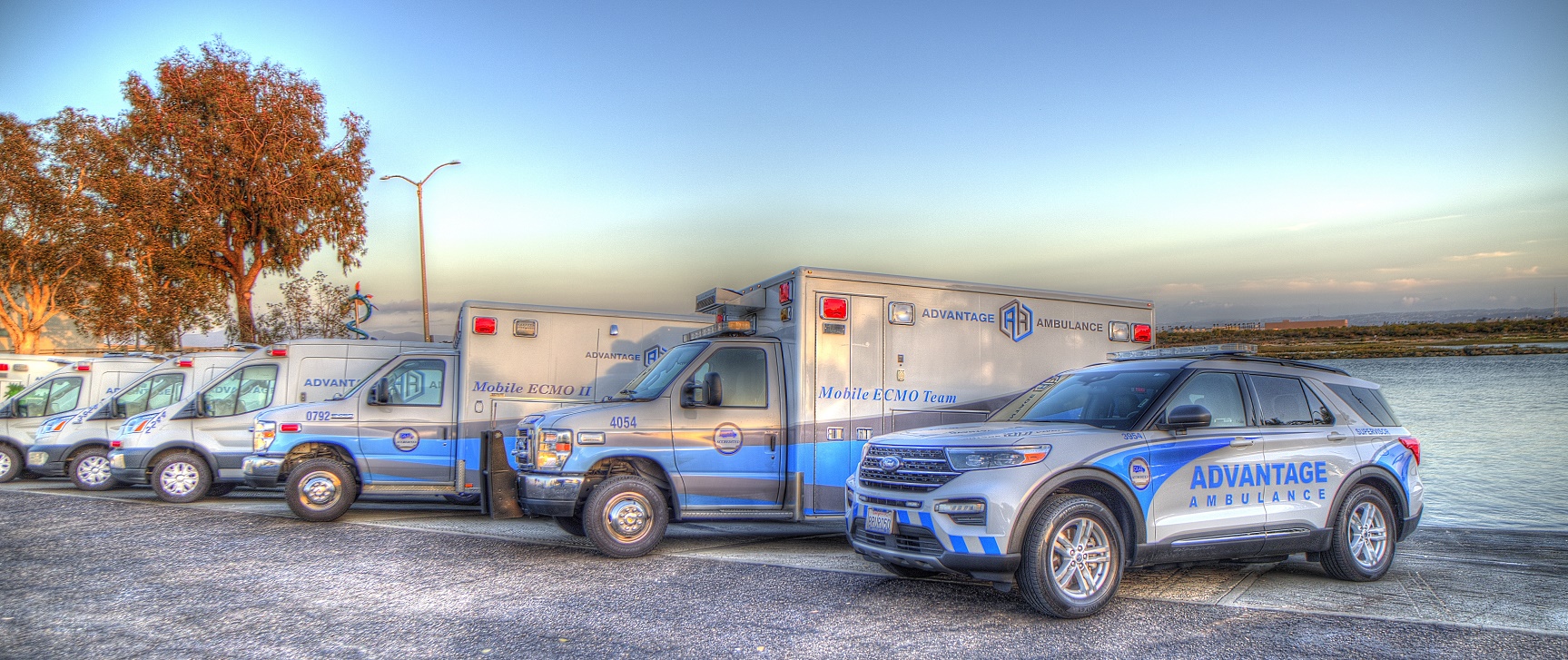 Advantage Ambulance ECMO response vehicle parked outdoors
