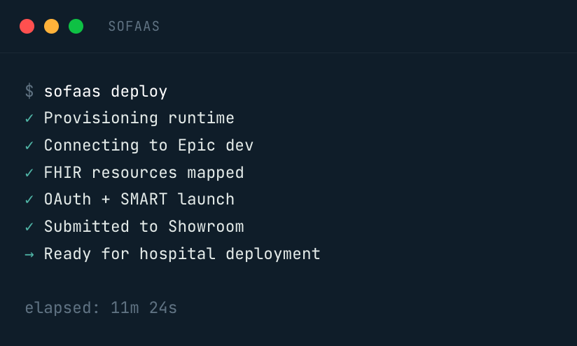 SOFAAS deploy terminal