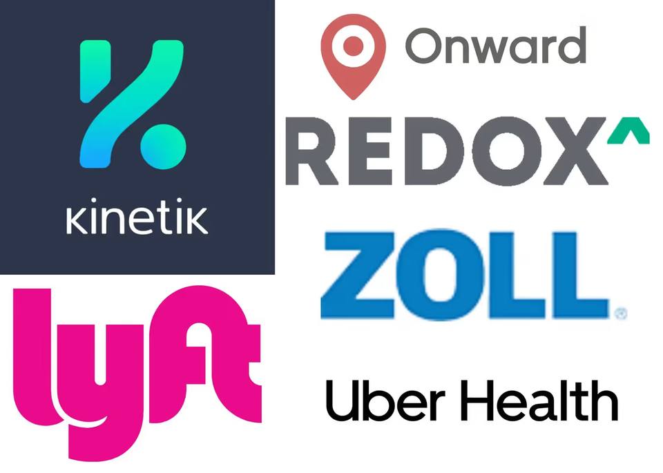 Diagram showing multiple healthcare system integrations connected to a central platform